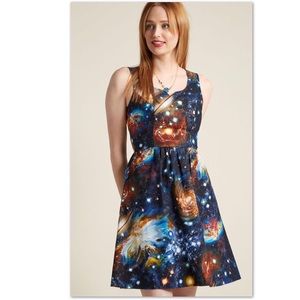 Modcloth Fervour Heart & Solar System Dress